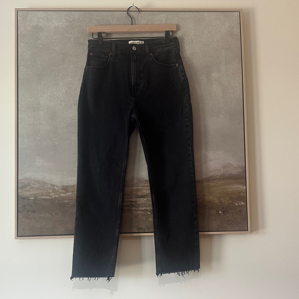 Abercrombie The Ankle Straight Ultra High Rise